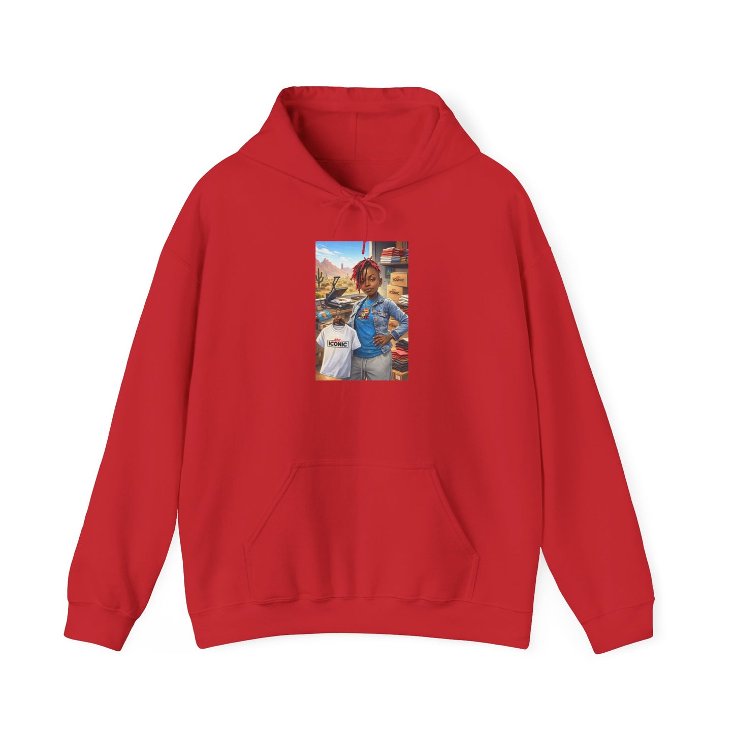 Cozy Street Art Hoodie – Vibrant Urban Portrait Graphic
