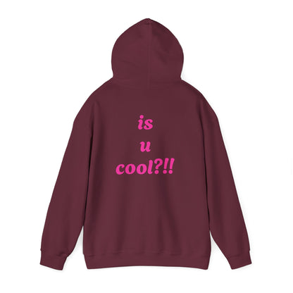 Cute Bear 'MZ Iconic' Hoodie — Back 'Is U Cool?!!' Graphic Pullover