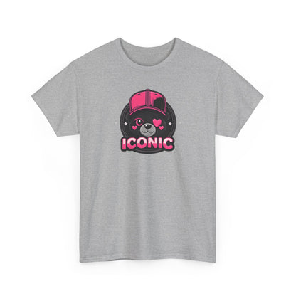 Iconic Bear Graphic Tee — Cute Pink Bear Cap T‑Shirt
