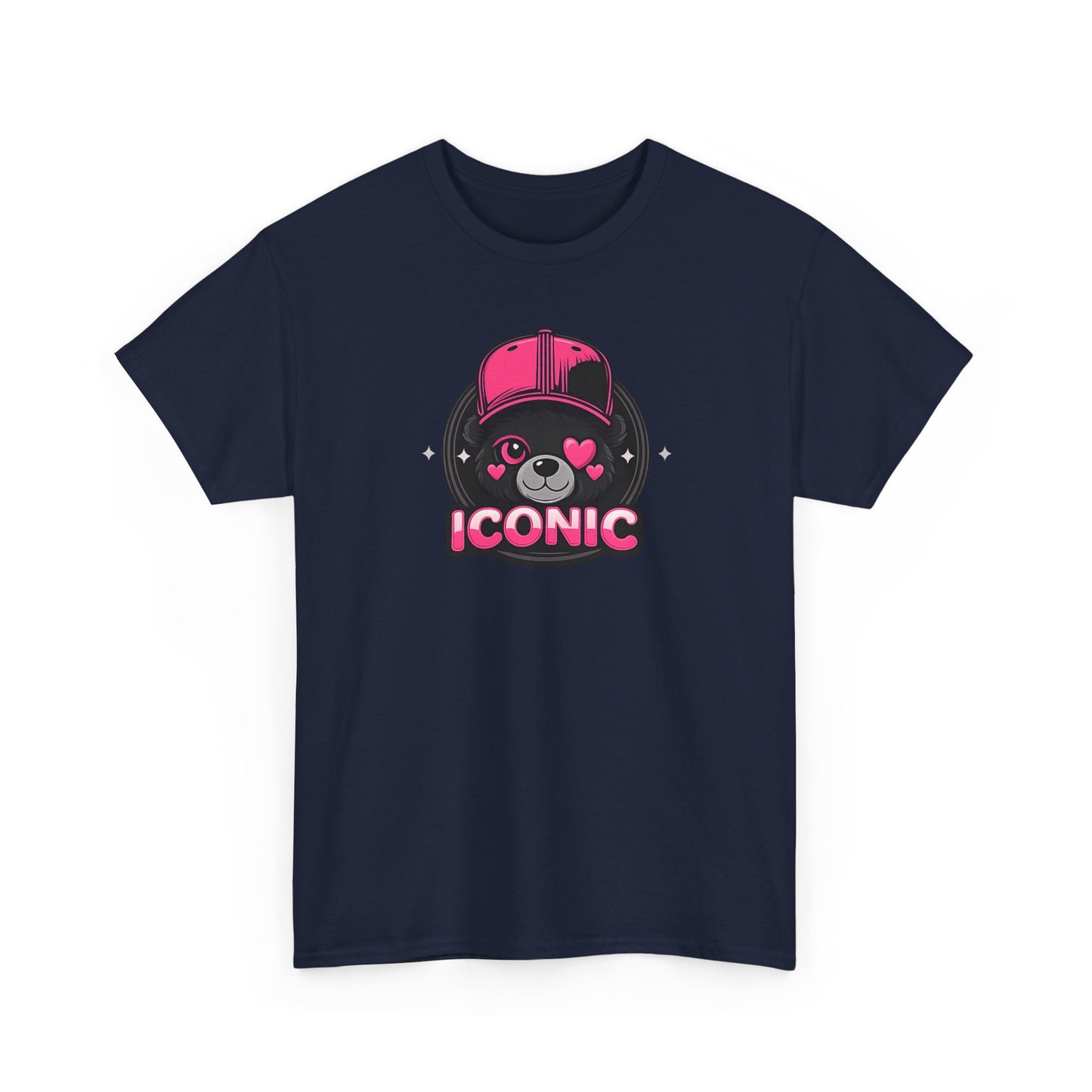 Iconic Bear Graphic Tee — Cute Pink Bear Cap T‑Shirt