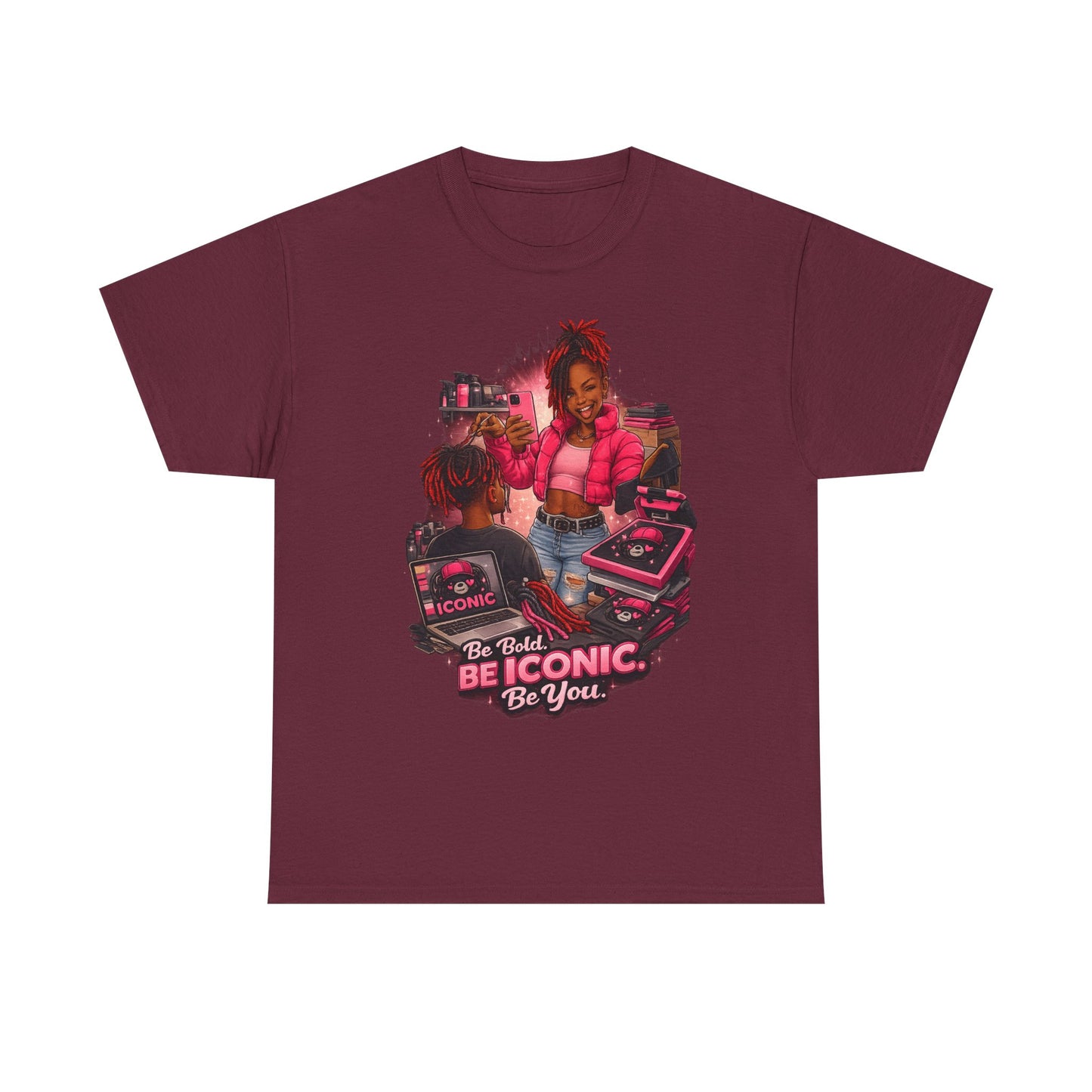 Be Iconic Tee — "Be Bold, Be Iconic, Be You" Graphic T-Shirt