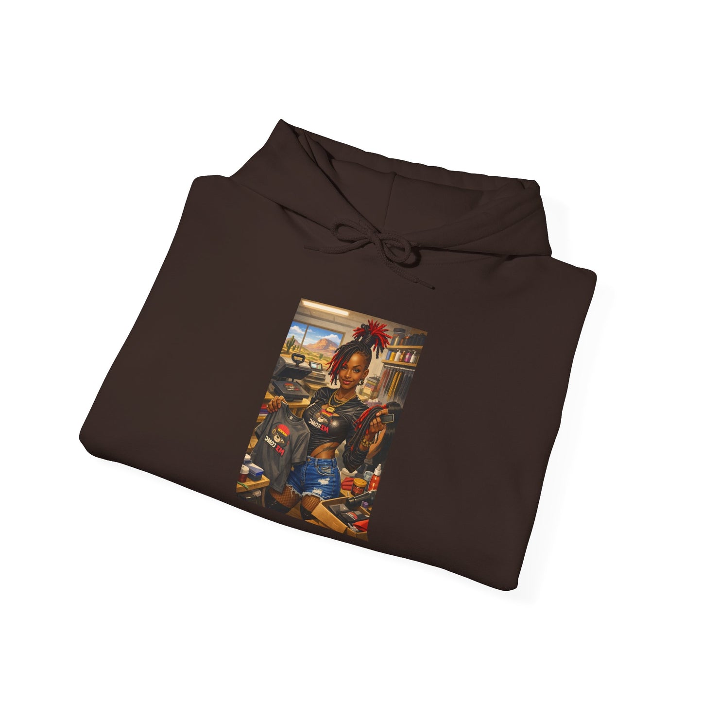 Cozy Retro Arcade Hoodie — Vintage Gaming Graphic Sweatshirt