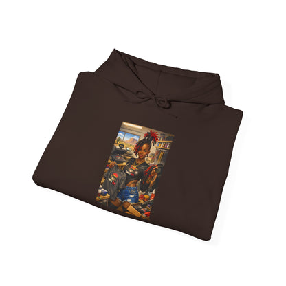 Cozy Retro Arcade Hoodie — Vintage Gaming Graphic Sweatshirt