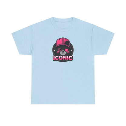 Iconic Bear Graphic Tee — Cute Pink Bear Cap T‑Shirt