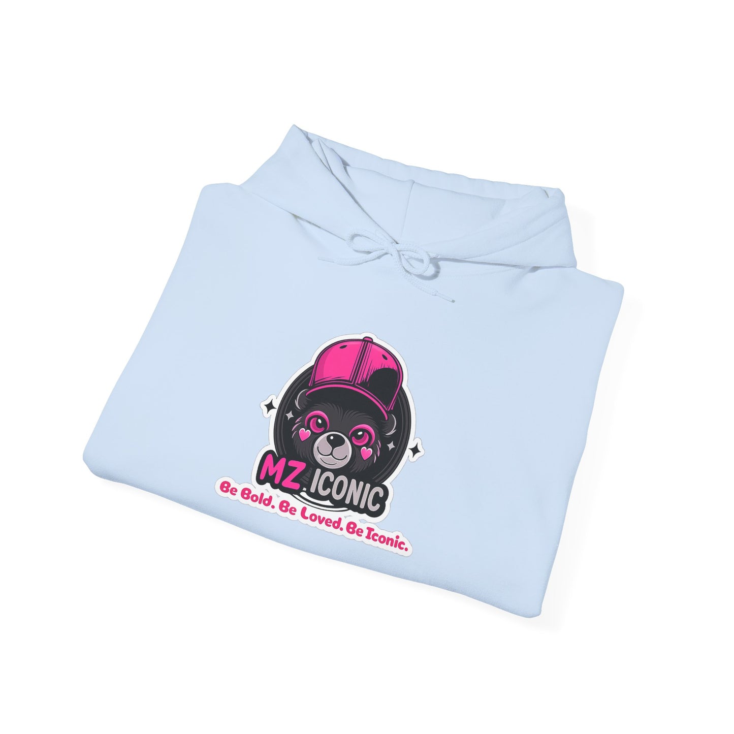 MZ Iconic Pink Skull Hoodie — "Be Bold. Be Loved. Be Iconic." Graphic Pullover