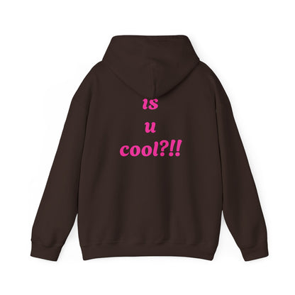 Cute Bear 'MZ Iconic' Hoodie — Back 'Is U Cool?!!' Graphic Pullover