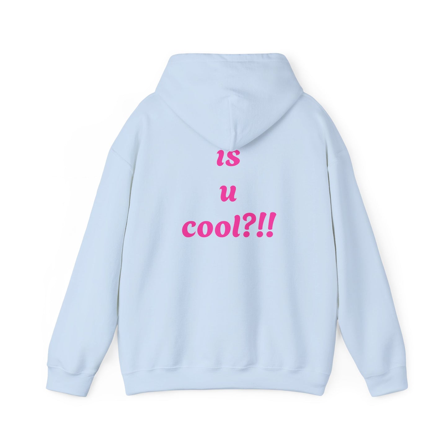 Cute Bear 'MZ Iconic' Hoodie — Back 'Is U Cool?!!' Graphic Pullover
