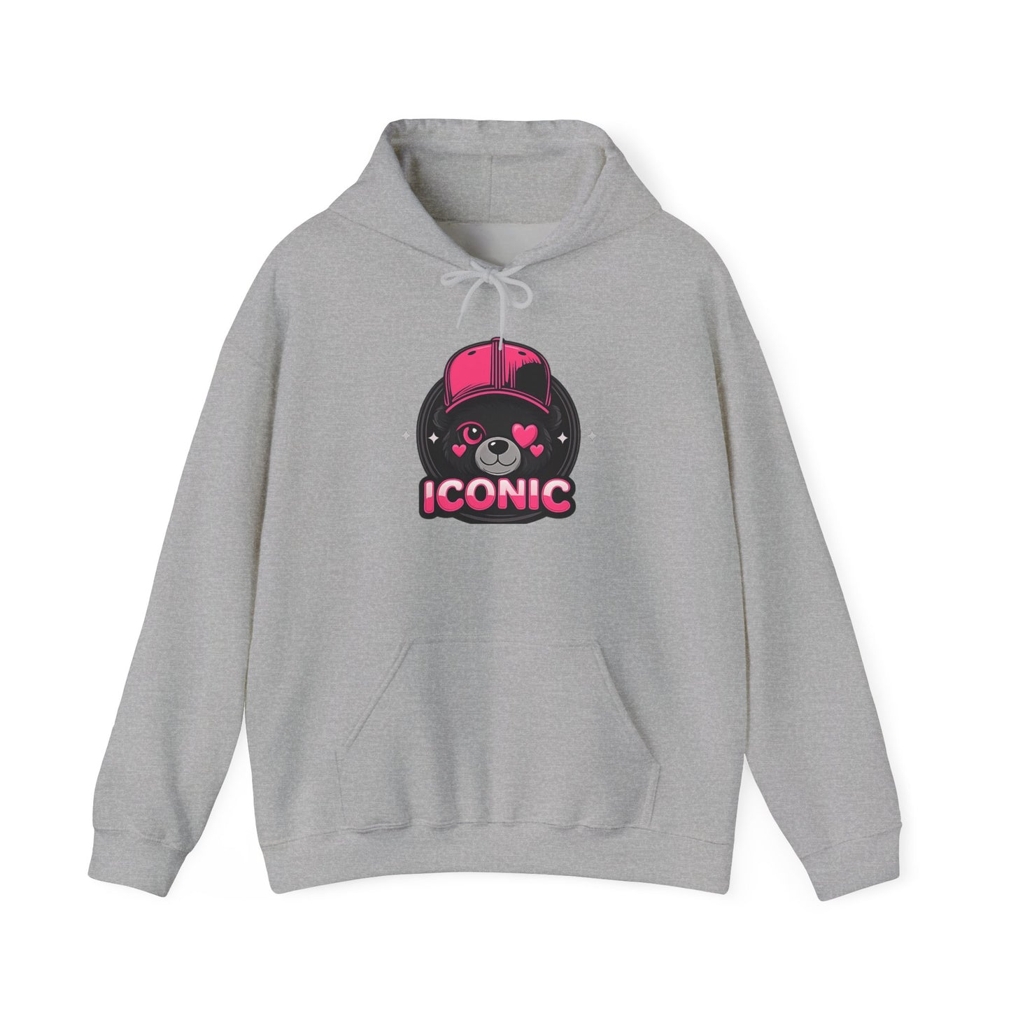 Iconic Bear Hoodie — Cute Kawaii Pilot Helmet Graphic Sweatshirt
