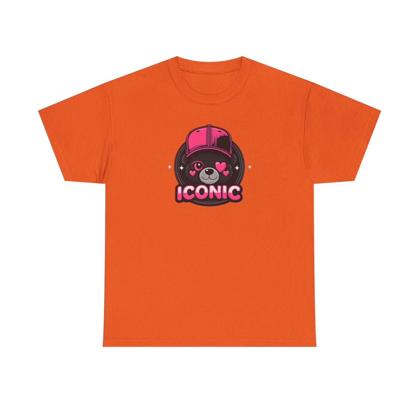 Iconic Bear Graphic Tee — Cute Pink Bear Cap T‑Shirt