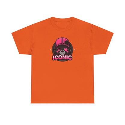 Iconic Bear Graphic Tee — Cute Pink Bear Cap T‑Shirt