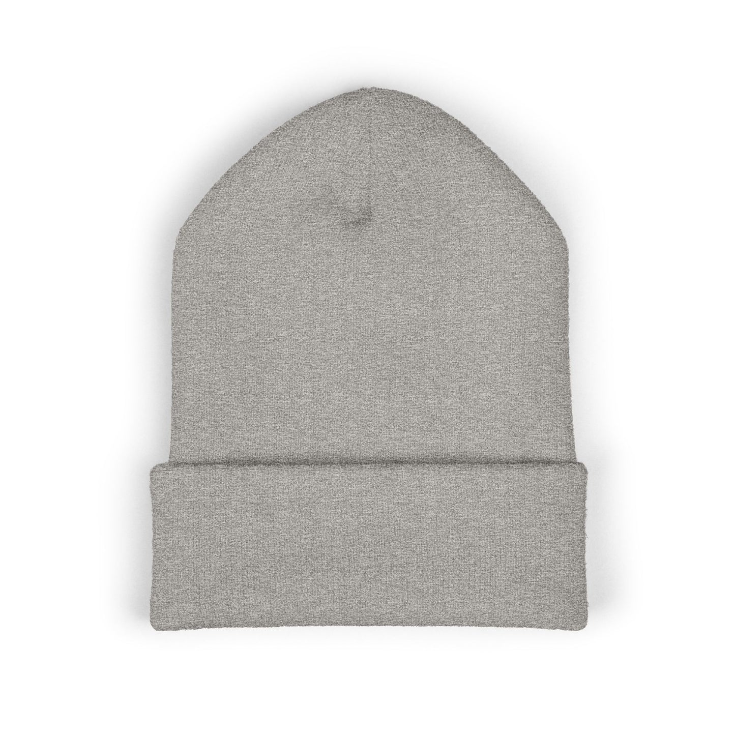 Skull & Roses Embroidered Beanie — Classic Cuffed Winter Hat