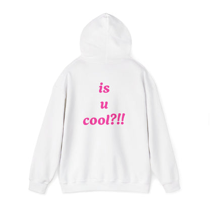 Cute Bear 'MZ Iconic' Hoodie — Back 'Is U Cool?!!' Graphic Pullover