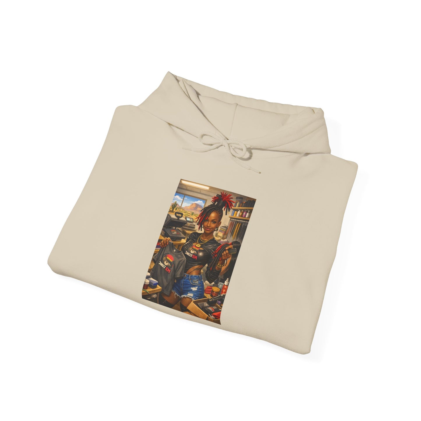 Cozy Retro Arcade Hoodie — Vintage Gaming Graphic Sweatshirt