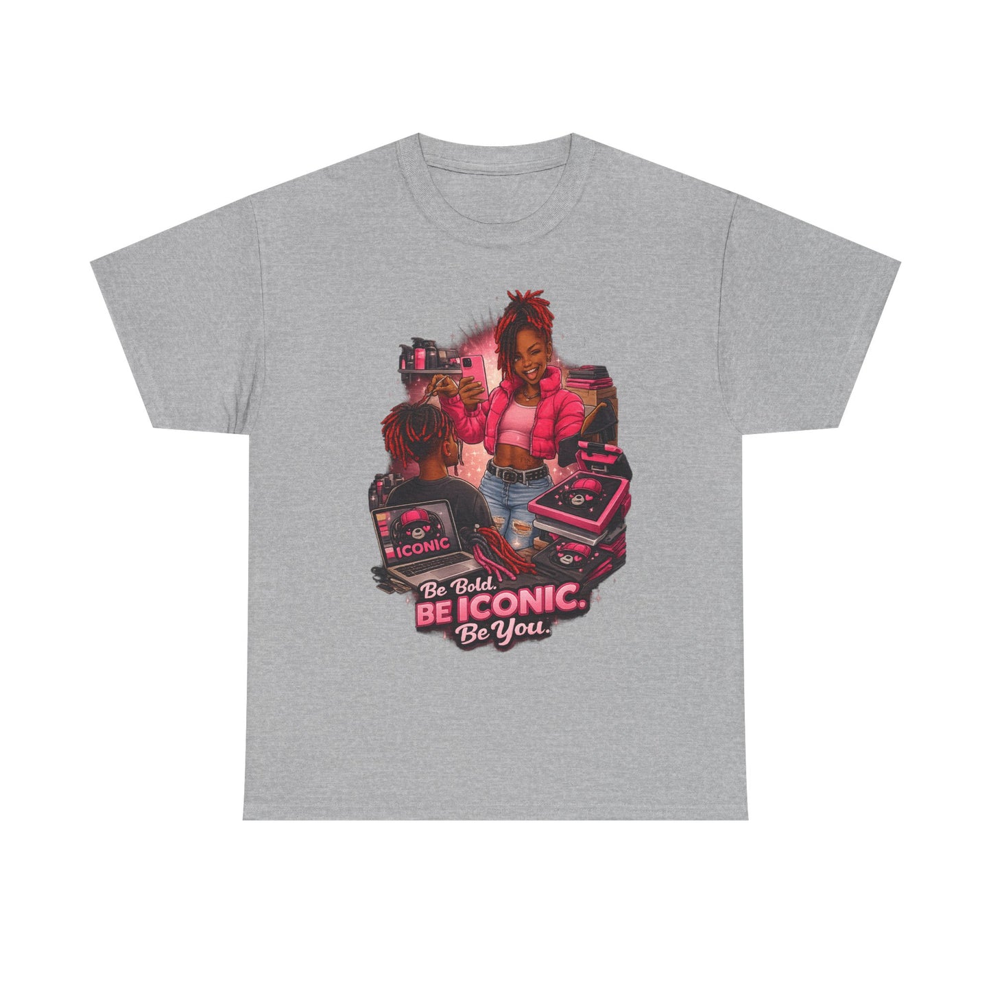 Be Iconic Tee — "Be Bold, Be Iconic, Be You" Graphic T-Shirt
