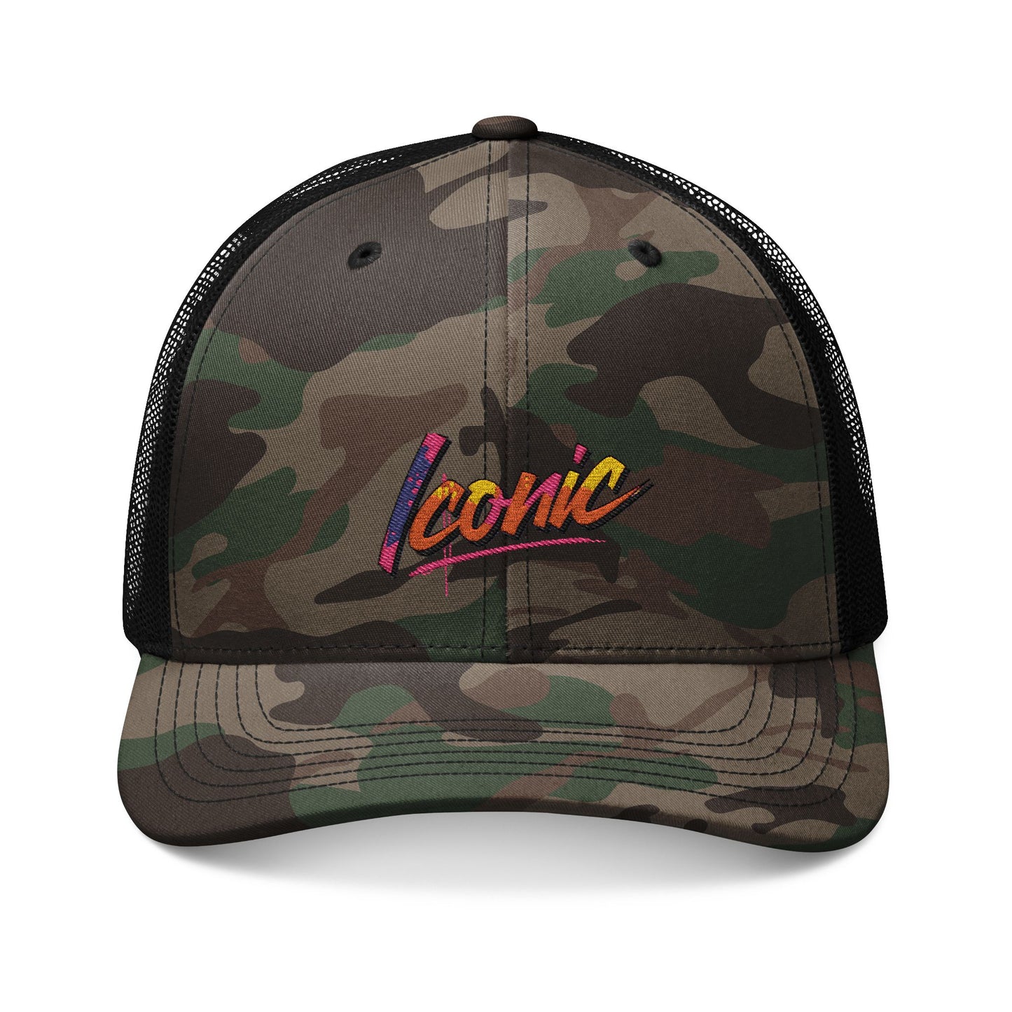 Camouflage Embroidered Trucker Hat - Stylish Cap for Outdoor Adventures, Gifts for Him, Trendy Fashion Accessory, Camping Hat, [...]