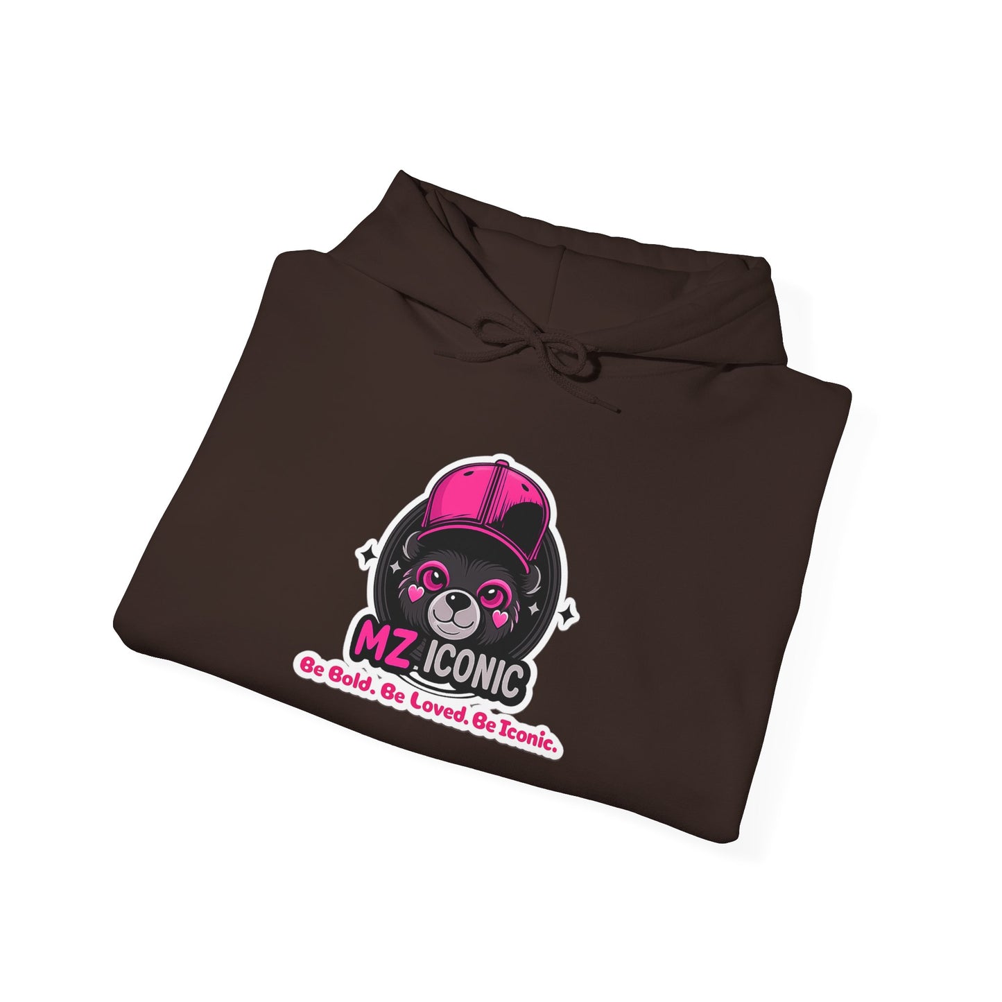 MZ Iconic Pink Skull Hoodie — "Be Bold. Be Loved. Be Iconic." Graphic Pullover