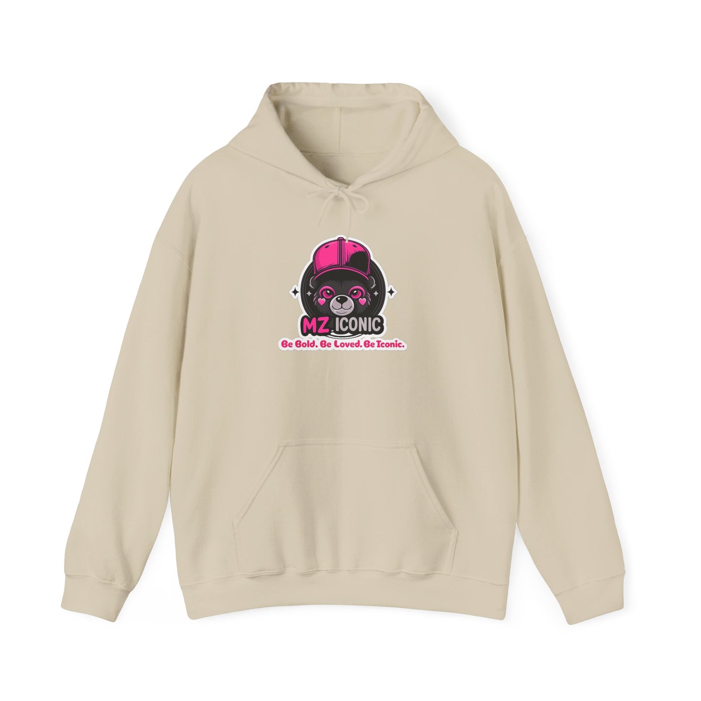 MZ Iconic Pink Skull Hoodie — "Be Bold. Be Loved. Be Iconic." Graphic Pullover