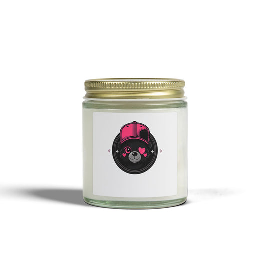 Coconut Apricot Scented Candle — Cute Bear Logo Jar (4oz & 9oz)