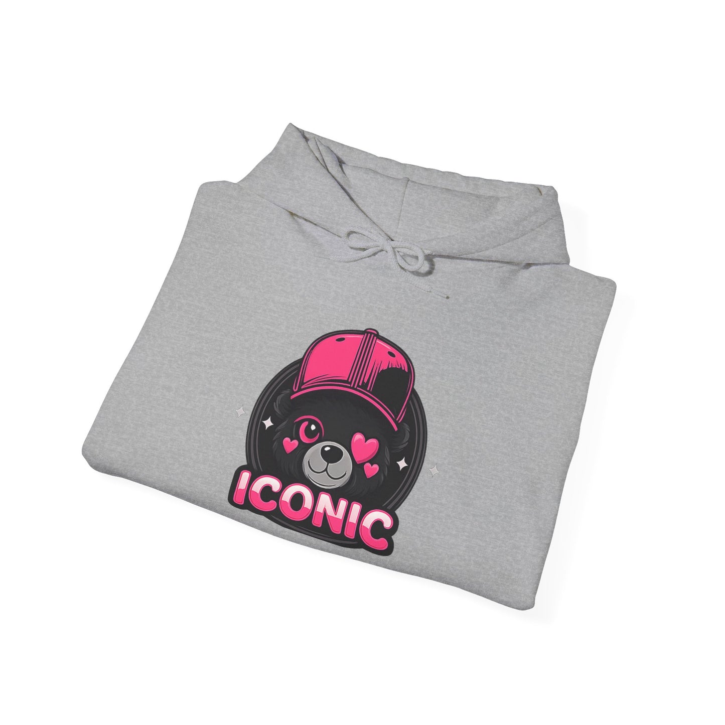Iconic Bear Hoodie — Cute Kawaii Pilot Helmet Graphic Sweatshirt