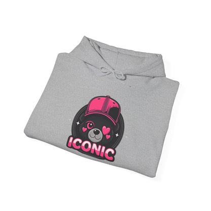 Iconic Bear Hoodie — Cute Kawaii Pilot Helmet Graphic Sweatshirt