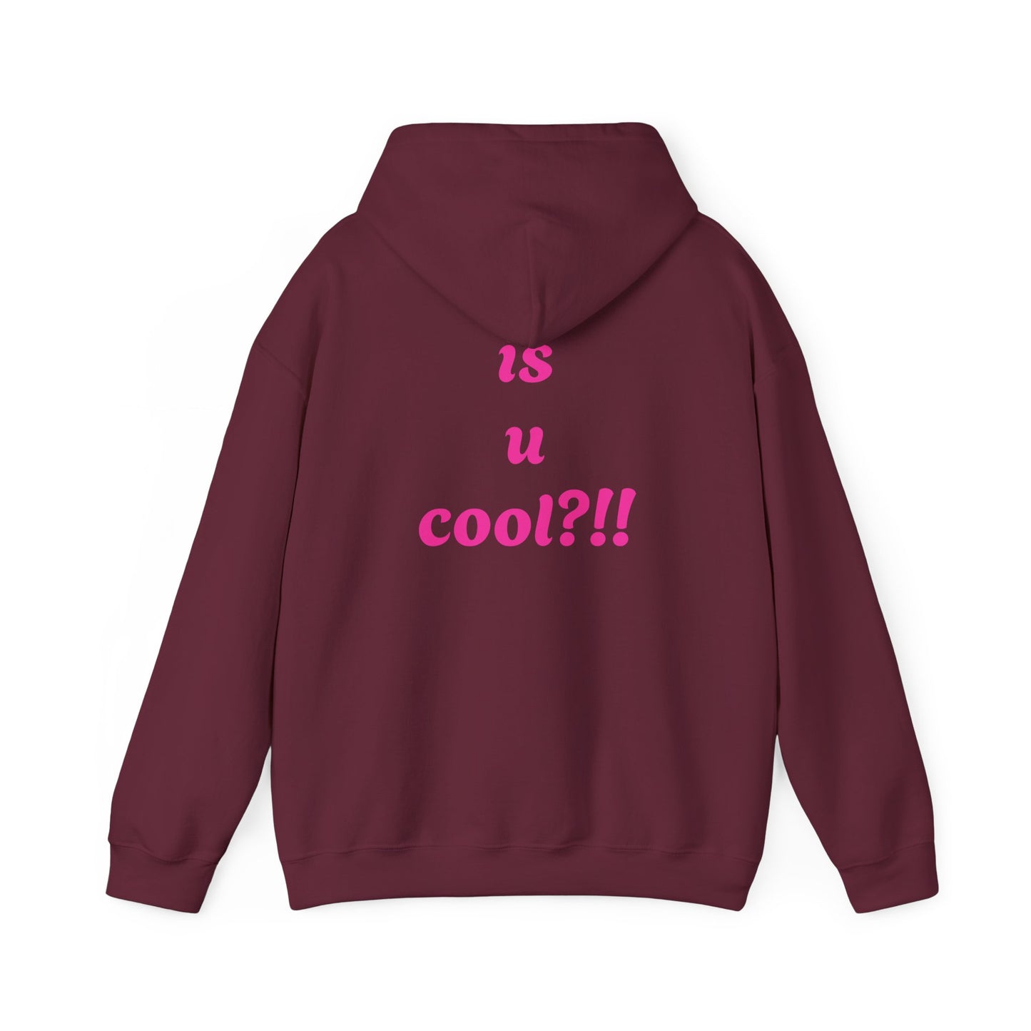 Cute Bear 'MZ Iconic' Hoodie — Back 'Is U Cool?!!' Graphic Pullover