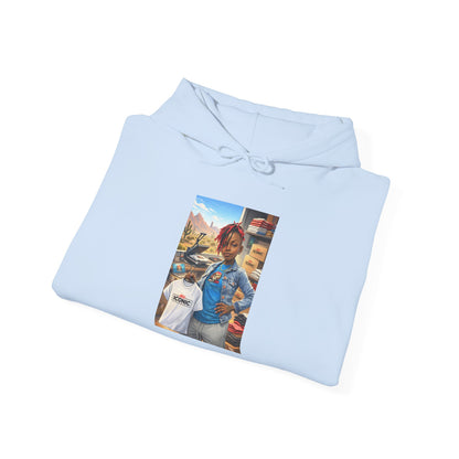 Cozy Street Art Hoodie – Vibrant Urban Portrait Graphic