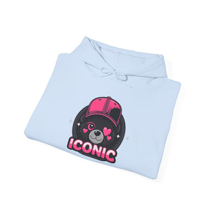 Iconic Bear Hoodie — Cute Kawaii Pilot Helmet Graphic Sweatshirt
