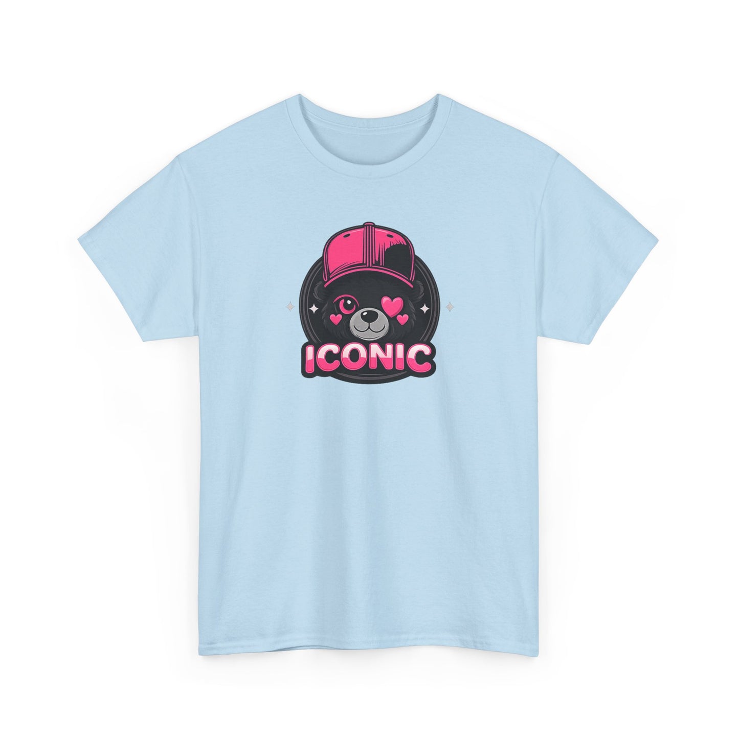 Iconic Bear Graphic Tee — Cute Pink Bear Cap T‑Shirt