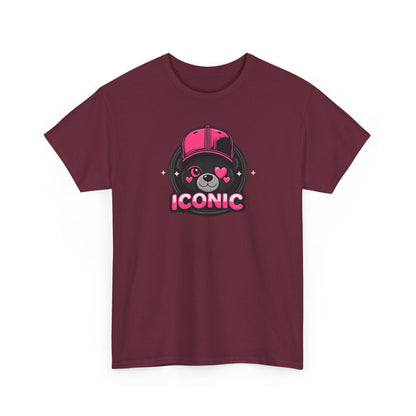 Iconic Bear Graphic Tee — Cute Pink Bear Cap T‑Shirt