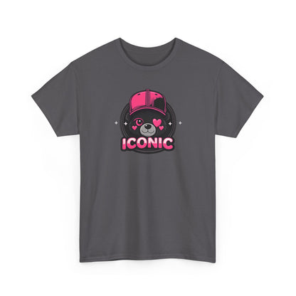 Iconic Bear Graphic Tee — Cute Pink Bear Cap T‑Shirt