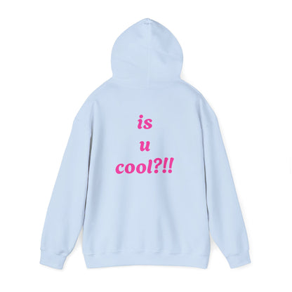 Cute Bear 'MZ Iconic' Hoodie — Back 'Is U Cool?!!' Graphic Pullover