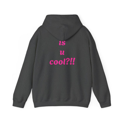 Cute Bear 'MZ Iconic' Hoodie — Back 'Is U Cool?!!' Graphic Pullover