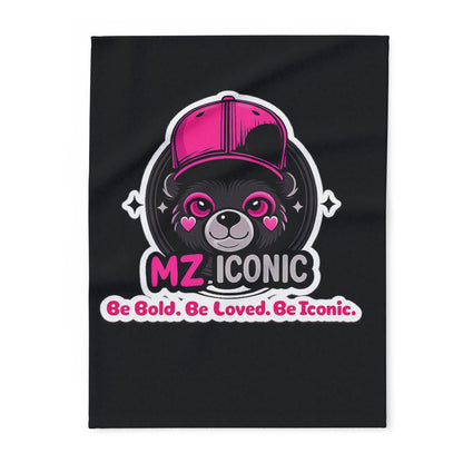 MZ Iconic Bear Fleece Blanket – "Be Bold. Be Loved. Be Iconic."
