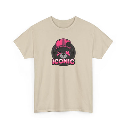Iconic Bear Graphic Tee — Cute Pink Bear Cap T‑Shirt