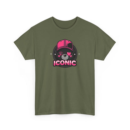 Iconic Bear Graphic Tee — Cute Pink Bear Cap T‑Shirt