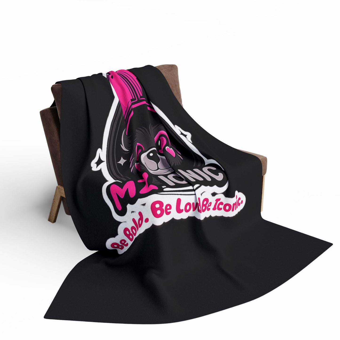 MZ Iconic Bear Fleece Blanket – "Be Bold. Be Loved. Be Iconic."