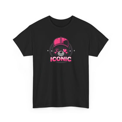 Iconic Bear Graphic Tee — Cute Pink Bear Cap T‑Shirt