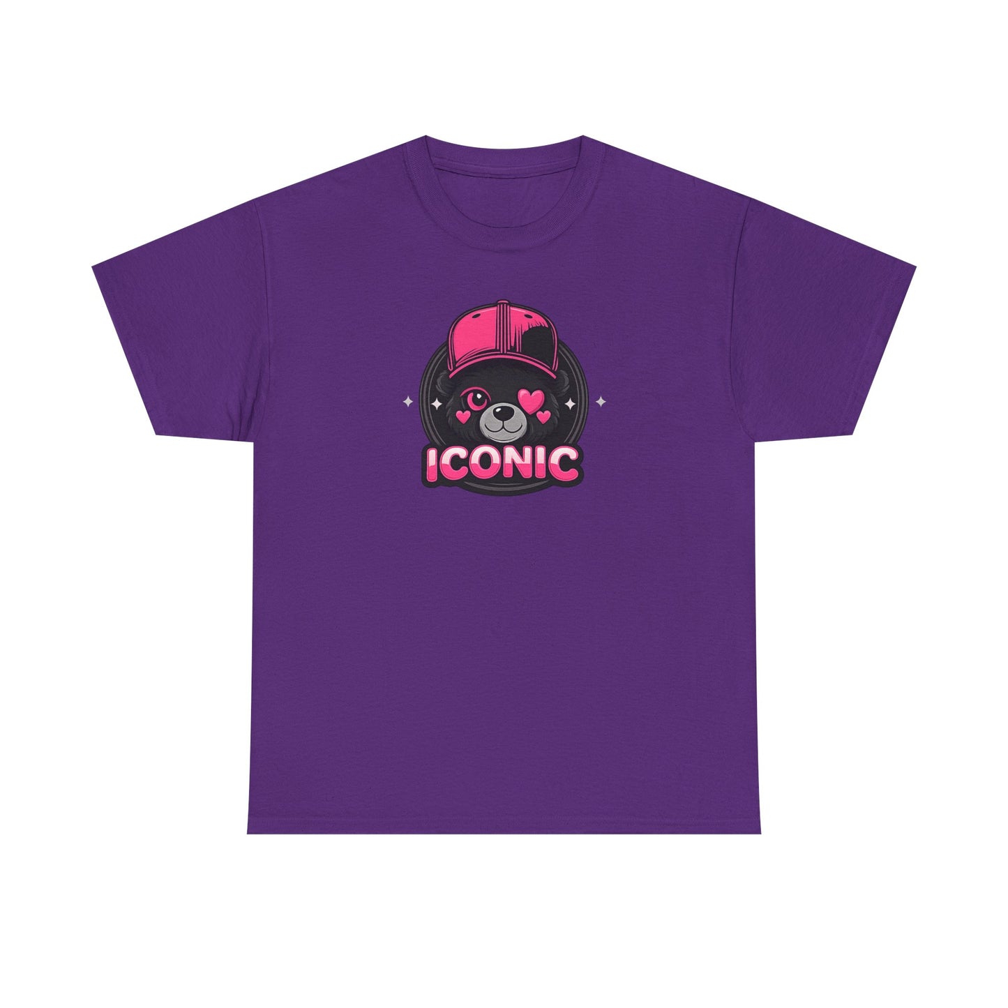 Iconic Bear Graphic Tee — Cute Pink Bear Cap T‑Shirt