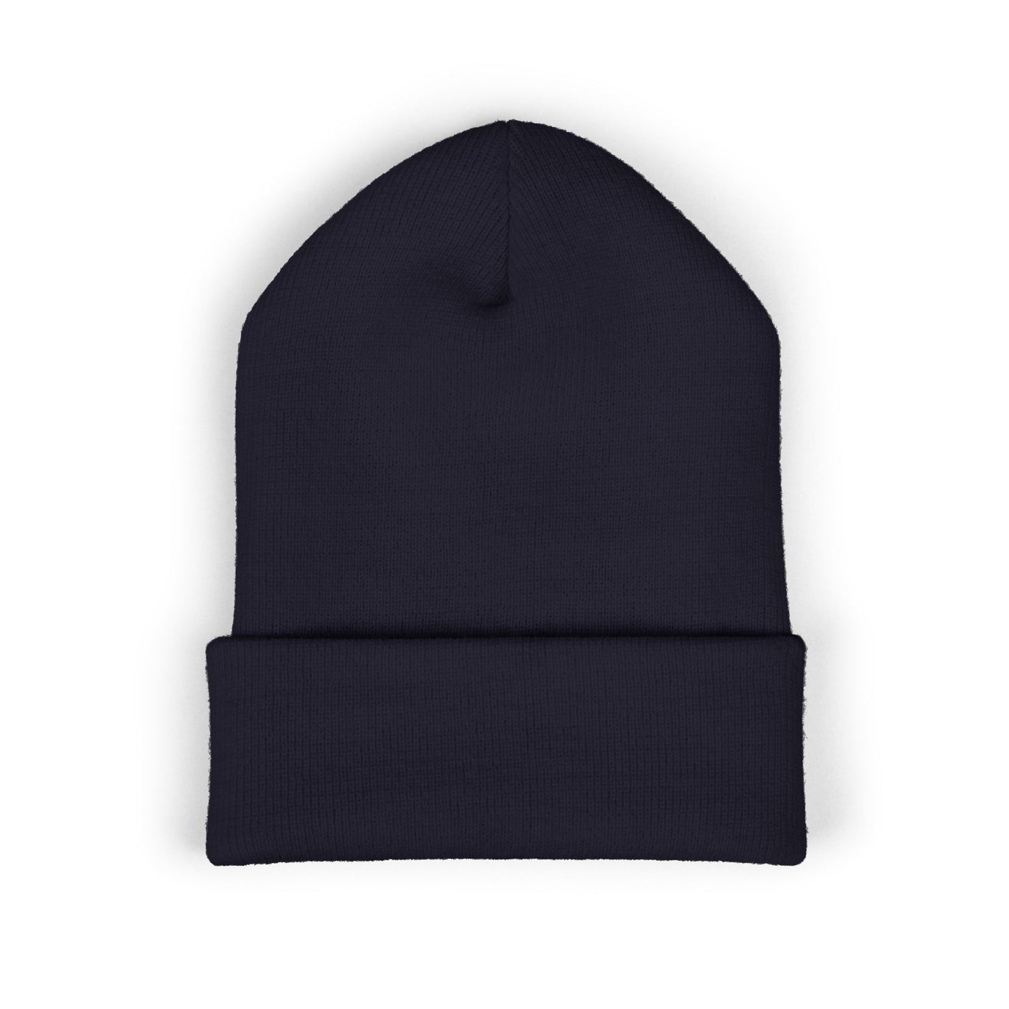 Skull & Roses Embroidered Beanie — Classic Cuffed Winter Hat