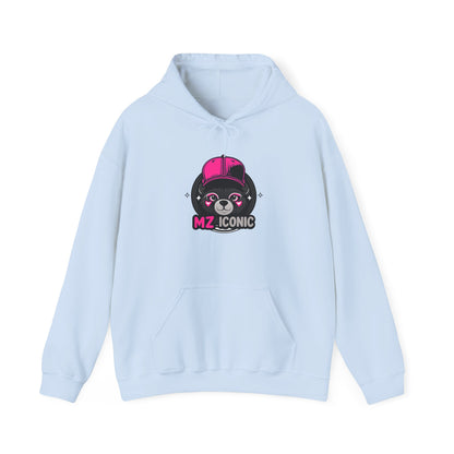 Cute Bear 'MZ Iconic' Hoodie — Back 'Is U Cool?!!' Graphic Pullover