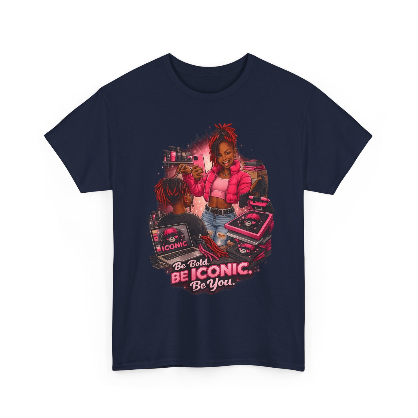 Be Iconic Tee — "Be Bold, Be Iconic, Be You" Graphic T-Shirt