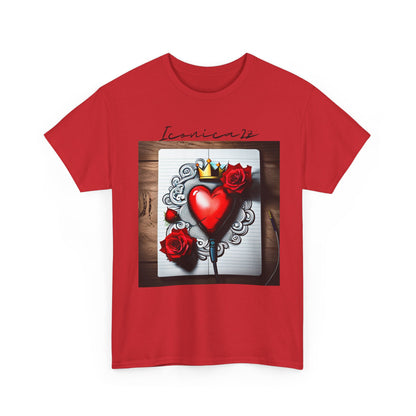 Romantic Heart Tee, Vintage Style T-Shirt, Perfect Gift for Lovers, Unisex Cotton Tee, Ideal for Valentine's Day, Casual Wear