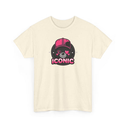 Iconic Bear Graphic Tee — Cute Pink Bear Cap T‑Shirt