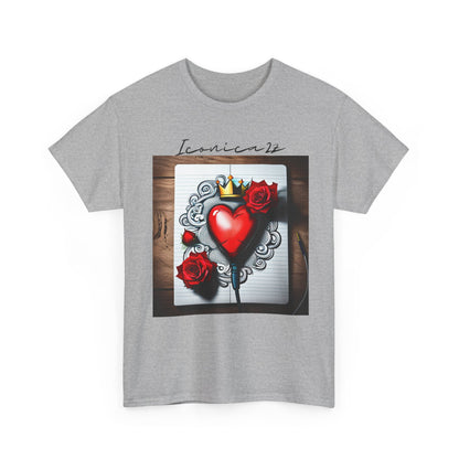 Romantic Heart Tee, Vintage Style T-Shirt, Perfect Gift for Lovers, Unisex Cotton Tee, Ideal for Valentine's Day, Casual Wear