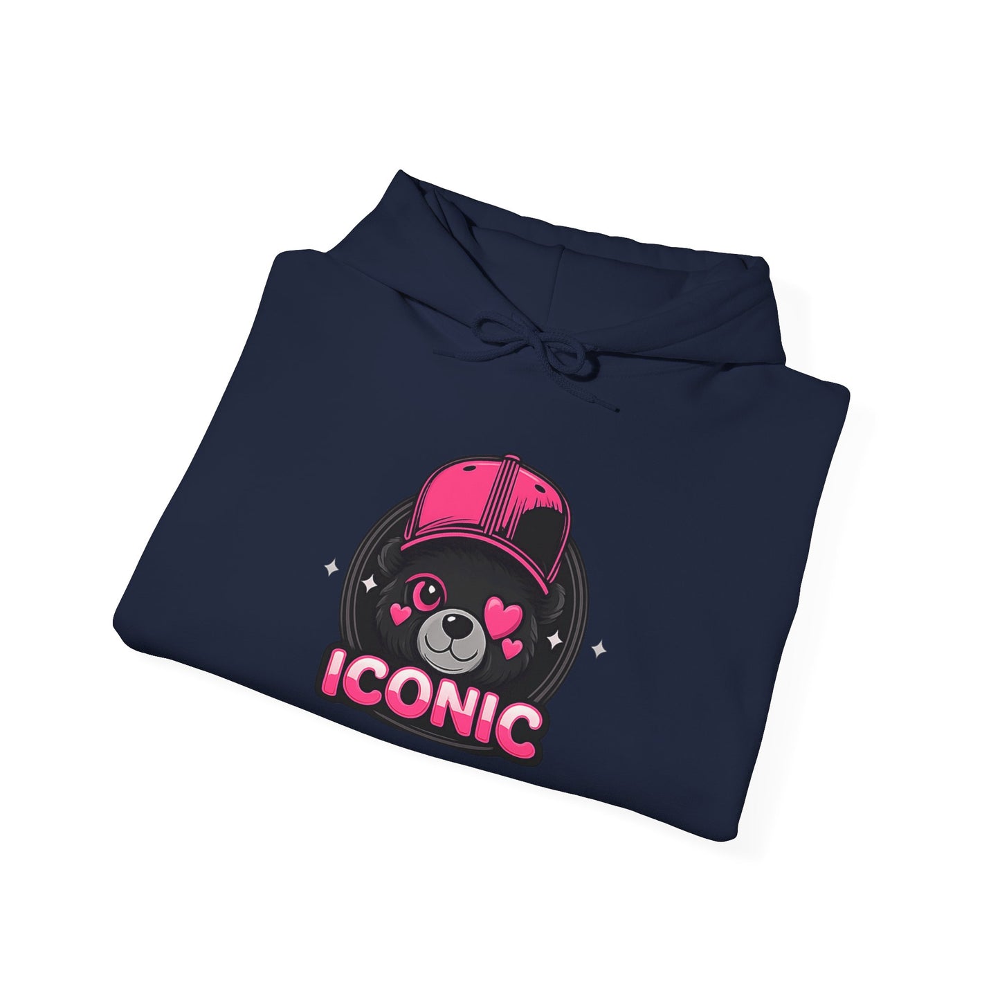 Iconic Bear Hoodie — Cute Kawaii Pilot Helmet Graphic Sweatshirt