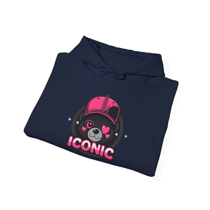 Iconic Bear Hoodie — Cute Kawaii Pilot Helmet Graphic Sweatshirt