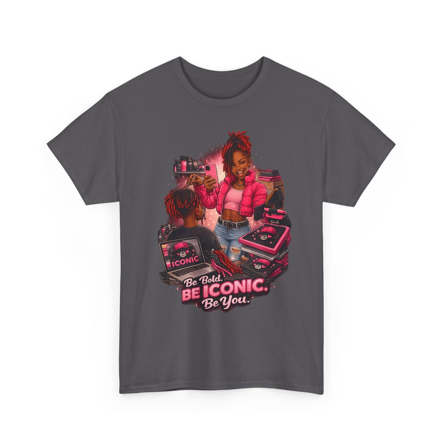 Be Iconic Tee — "Be Bold, Be Iconic, Be You" Graphic T-Shirt