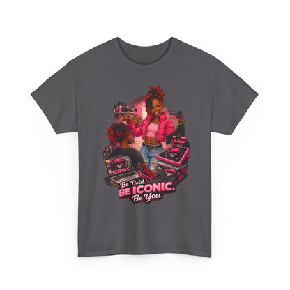 Be Iconic Tee — "Be Bold, Be Iconic, Be You" Graphic T-Shirt