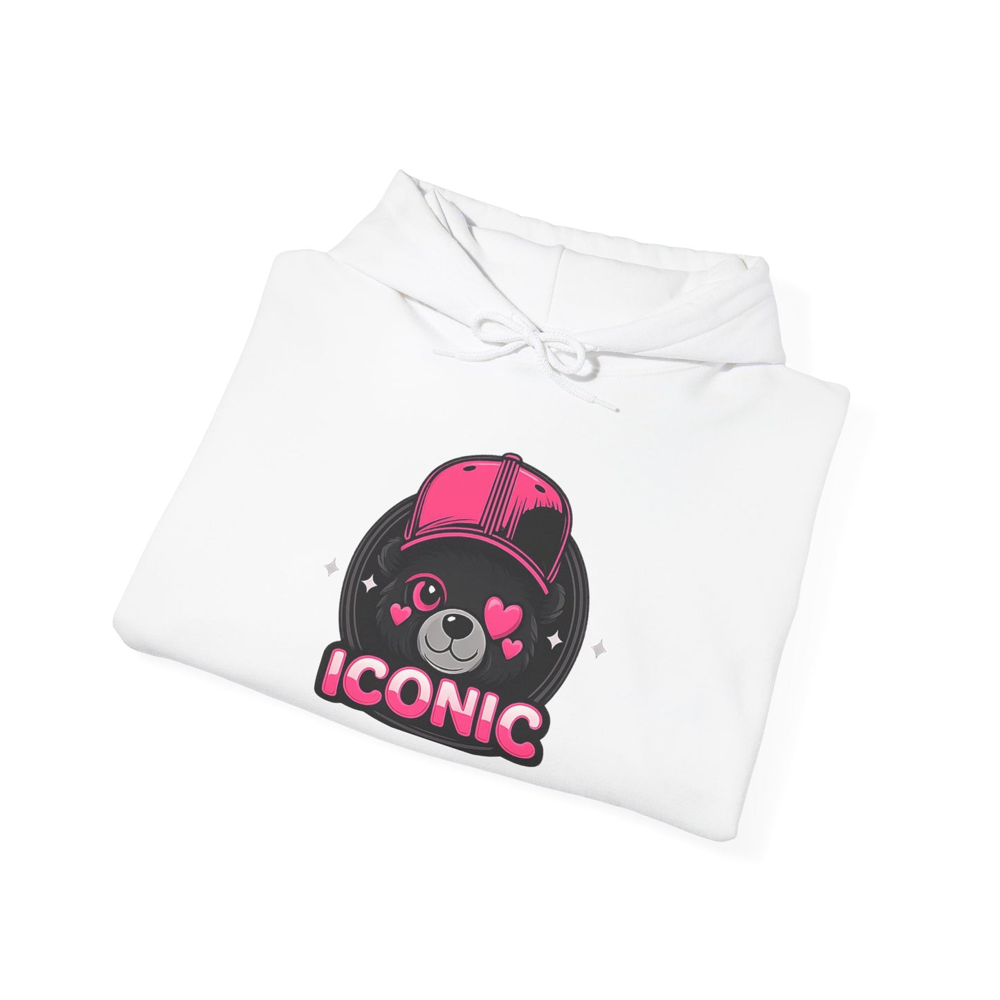Iconic Bear Hoodie — Cute Kawaii Pilot Helmet Graphic Sweatshirt