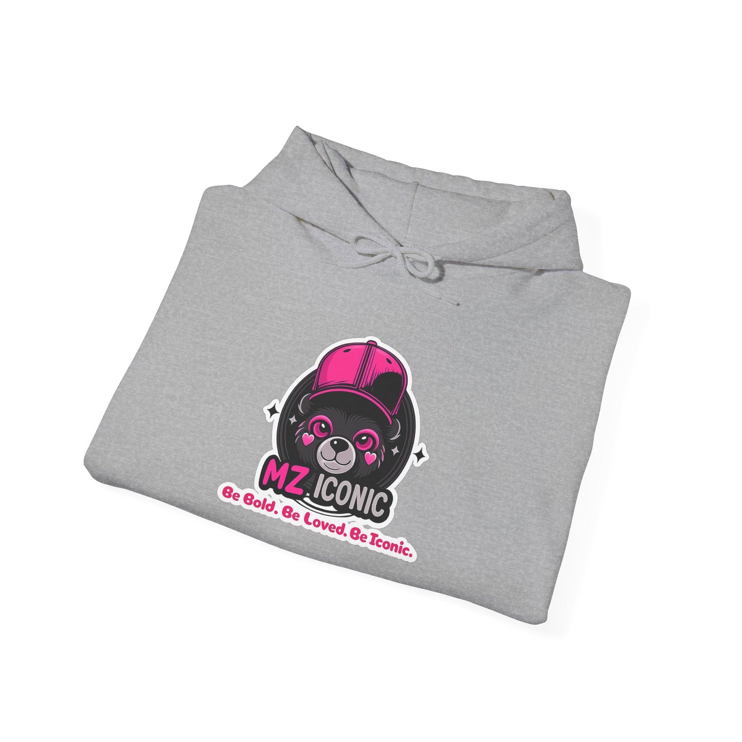MZ Iconic Pink Skull Hoodie — "Be Bold. Be Loved. Be Iconic." Graphic Pullover